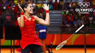 2️⃣3️⃣  Carolina Marin wins badminton gold 31DaysOfOlympics [upl. by Atekehs]