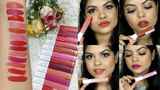 ALL SHADESMAYBELLINE SUPER STAY MATTE INK LIQUID LIPSTICKS  SWATCHES AND REVIEW  KOLKATA INDIA [upl. by Adniroc]