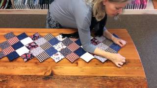 JORDAN FABRICS Jagged Edge Table Runner Tutorial  How To Sew A Jagged Edge Runner by Donna Jordan [upl. by Gnel]