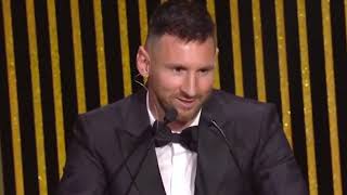 Messis 8th Ballon dOr Speech English [upl. by Llirrehs]