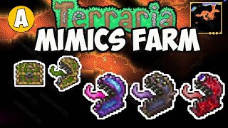 Terraria how to farm Hallowed Mimics  Terraria 1449 how to get Crimson amp Corrupted Mimics [upl. by Ahsilra446]