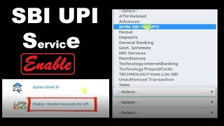 How To Enable UPI Service in SBI in Just One Minute Hindi [upl. by Arzed]