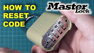 HOW TO CHANGE MASTER LOCK COMBINATION CODE [upl. by Tsew]