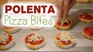 Easy Vegan Recipe  Polenta Pizza Bites [upl. by Terpstra]