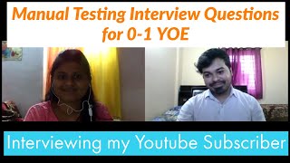 Software Testing Mock Interview For Fresher Students  Manual Testing  Software Testing Interview [upl. by Manard]