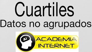 Cuartiles para datos no agrupados [upl. by Loeb439]