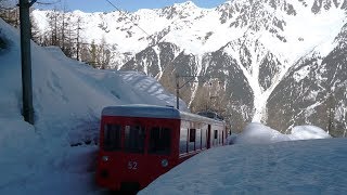 Auf winterlichen Gleisen dem Mont Blanc entgegen [upl. by Ihn]