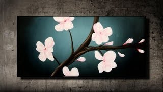 How to paint cherry blossoms STEP by STEP [upl. by Perceval]