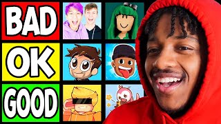 RATING ROBLOX YOUTUBERS TIER LIST [upl. by Nemsaj]