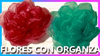 COMO HACER FLORES CON TELA ORGANZA FÁCILES  Manualidades [upl. by Eiznikam]