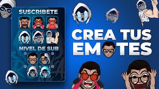 Como HACER EMOTES para TWITCH  PASO A PASO  EMOTES Twitch 2021 [upl. by Etteyafal]