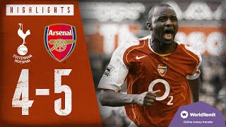 North London is red  Tottenham Hotspur 45 Arsenal  Classic highlights  2004 [upl. by Dearr454]