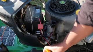 John deere E140 oil change [upl. by Clare]