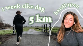 1 week lang elke dag 5 km hardlopen als totale beginner dit gebeurde er [upl. by Eudo]