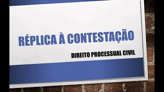 Réplica à Contestação modelo prático [upl. by Aneer]