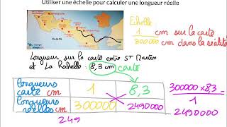 Utiliser une échelle pour calculer une longueur réelle [upl. by Schilt904]