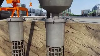 Pile Foundation for Bridge Construction [upl. by Alvita]