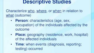 4 Descriptive and Analytical Studies  CPP NCD Epidemiology [upl. by Richara]