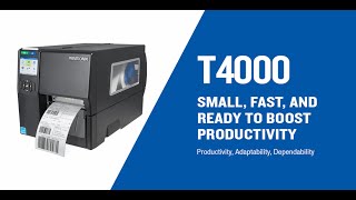 Printronix Auto ID T4000 Compact Thermal Barcode Printer [upl. by Yeorgi]