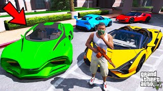 Franklin Stealing Billionaires Secret Sports Cars In GTA 5  SHINCHAN and CHOP [upl. by Lorant]