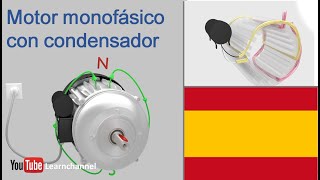 Motor Monofásico con condensador  como funciona [upl. by Past297]