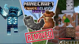 REMOVED FEATURES From Minecraft CAVES And CLIFFS Update PART 2 [upl. by Alanna861]