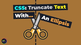 CSS How To Truncate Text With An Ellipsis [upl. by Barnie]