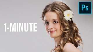 1Minute Photoshop  Add Shine and Depth to Hair [upl. by Natalie]