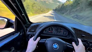 POV Loud BMW E36 320i Saturday Drive  Pure 6 cylinder sound [upl. by Mackie]