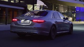 Mercedes SCLASS 2021  DRIVING AT NIGHT new DIGITAL lights in action [upl. by Ashlen]