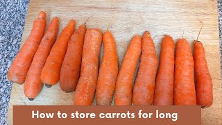 HOW TO STORE CARROTS FOR LONG TIMEStore carrots in fridge video [upl. by Adilen980]