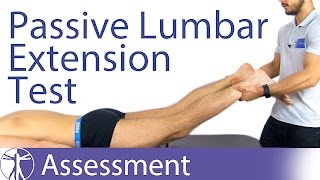 Passive Lumbar Extension Test PLET  Lumbar Instability [upl. by Gabbert]