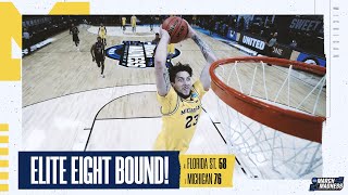 Michigan vs Florida State  Sweet 16 NCAA tournament extended highlights [upl. by Dlorad]