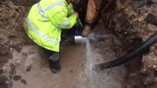 Water main leak repair [upl. by Sallyann]