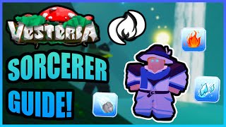 Vesteria  Sorcerer Guide StatsSkills Equipment and More [upl. by Milburr838]