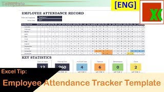 ENG Employee Attendance Tracker Template  Free Excel Template by Microsoft [upl. by Yardna]