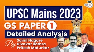 UPSC Mains 2023  GS Paper 1 Detailed Analysis amp Answers  Geography Society amp History [upl. by Gillan506]