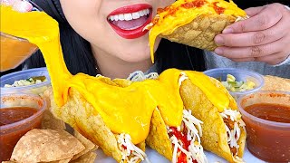 ASMR EXTRA CHEESY CRUNCHY TACOS  Crunchy Eating Sounds  ASMR Eating No Talking ASMR Phan [upl. by Airehc]