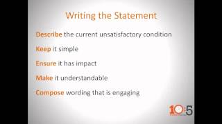 CONNSTEPs 105  What is an Effective Problem Statement [upl. by Dena]