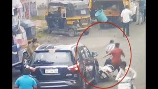 Pune  Attempts to kill a car driver as it hit [upl. by Noissap]