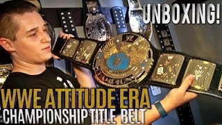 WWE ATTITUDE ERA CHAMPIONSHIP TITLE BELT UNBOXING [upl. by Ater]