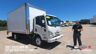 2021 Isuzu NPR HD 16ft box truck with Maxon 2500lb tuckaway lift gate  13004 [upl. by Ilac]