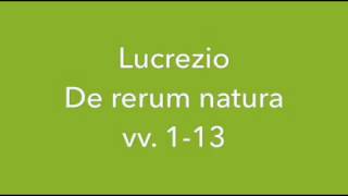 Lucrezio  De rerum natura  vv 113 [upl. by Shanney594]