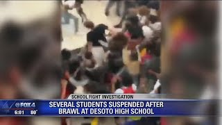 Several students suspended after all out brawl breaks out at DeSoto High School [upl. by Quint856]