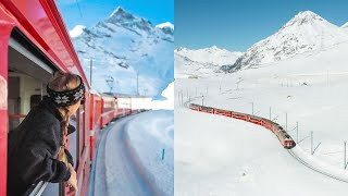 Worlds most scenic train ride The Bernina Express in Switzerland [upl. by Bigot470]