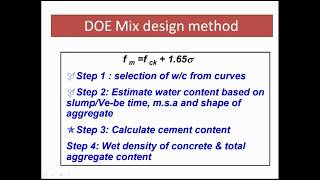 DOE Method of concrete Mix Design [upl. by Solon]