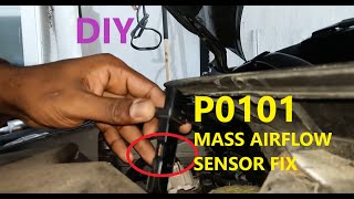 2013  2018 Nissan Altima code P0101 mass air flow sensor DIY Fix [upl. by Elrebma]