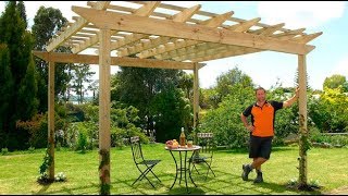 How to Build a Pergola  Mitre 10 Easy As DIY [upl. by Anelem11]