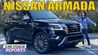 2021 NISSAN ARMADA Platinum Drive and Full Review [upl. by Ennylhsa444]