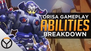 Overwatch Orisa Gameplay and Ability Breakdown [upl. by Adnylg3]